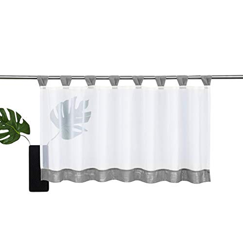 SIMPVALE Cafe Curtain Valances Short Net Curtains Window Interior Decoration for Kitchen Balcony