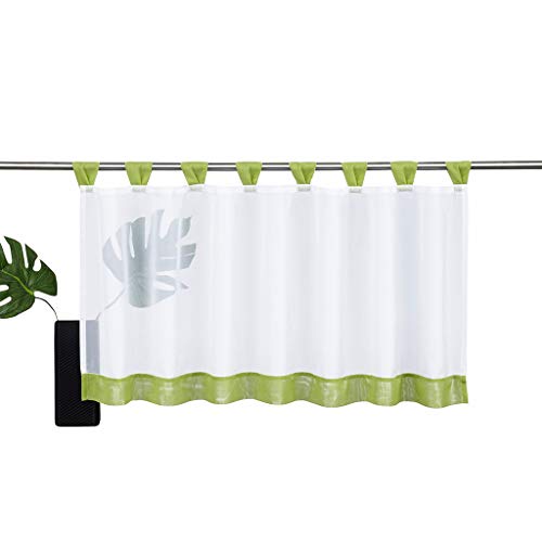 SIMPVALE Cafe Curtain Valances Short Net Curtains Window Interior Decoration for Kitchen Balcony