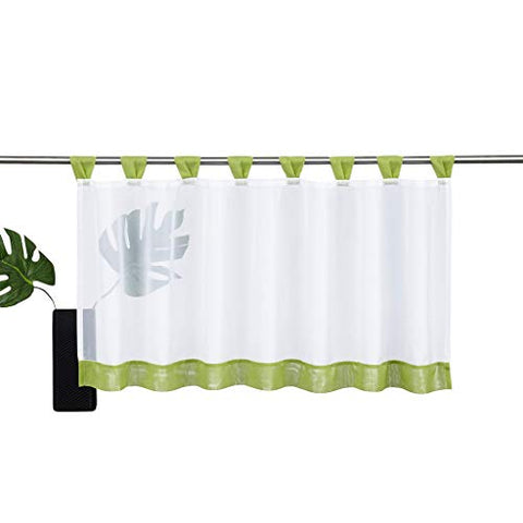 SIMPVALE Cafe Curtain Valances Short Net Curtains Window Interior Decoration for Kitchen Balcony