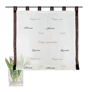 Smithoom 1 Piece Roman Blind for Kitchen Living Room Balcony - Liftable Transparent Voile Window Curtain