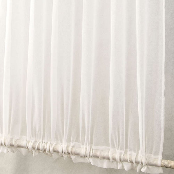 Solid Color Sheer Rod Pocket Curtain Panels ( Set of 2 )