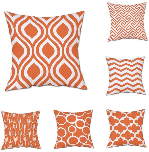 Set of 6 Geometric Patterns Pillow Case 18" x 18"