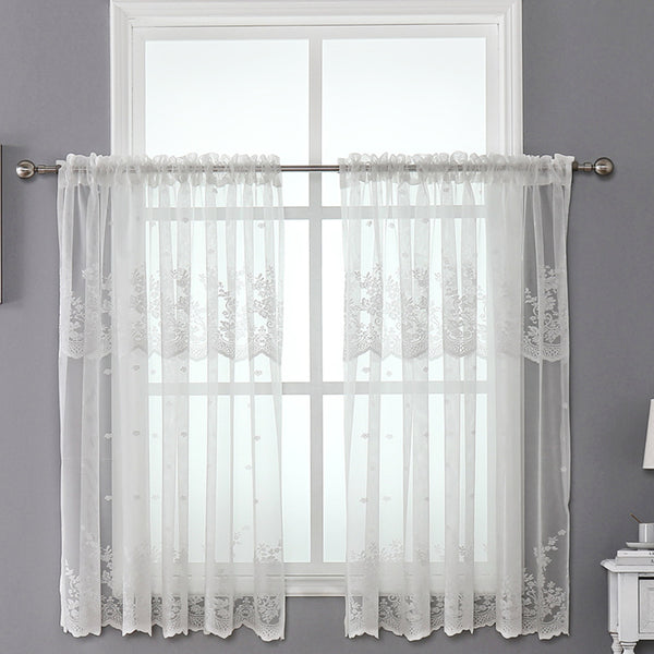 Sheer Lace Voile Kitchen Tier